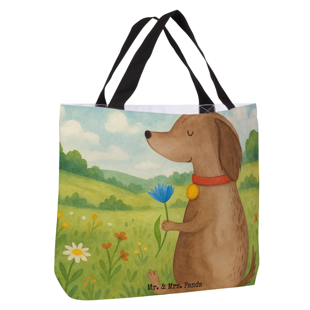 Shopper Hund Blume Design Beutel, Einkaufstasche, Tasche, Strandtasche, Einkaufsbeutel, Shopper, Schultasche, Freizeittasche, Tragebeutel, Schulbeutel, Alltagstasche, Hund, Hundemotiv, Haustier, Hunderasse, Tierliebhaber, Hundebesitzer, Sprüche, Hunde, Frauchen, Hundeliebe