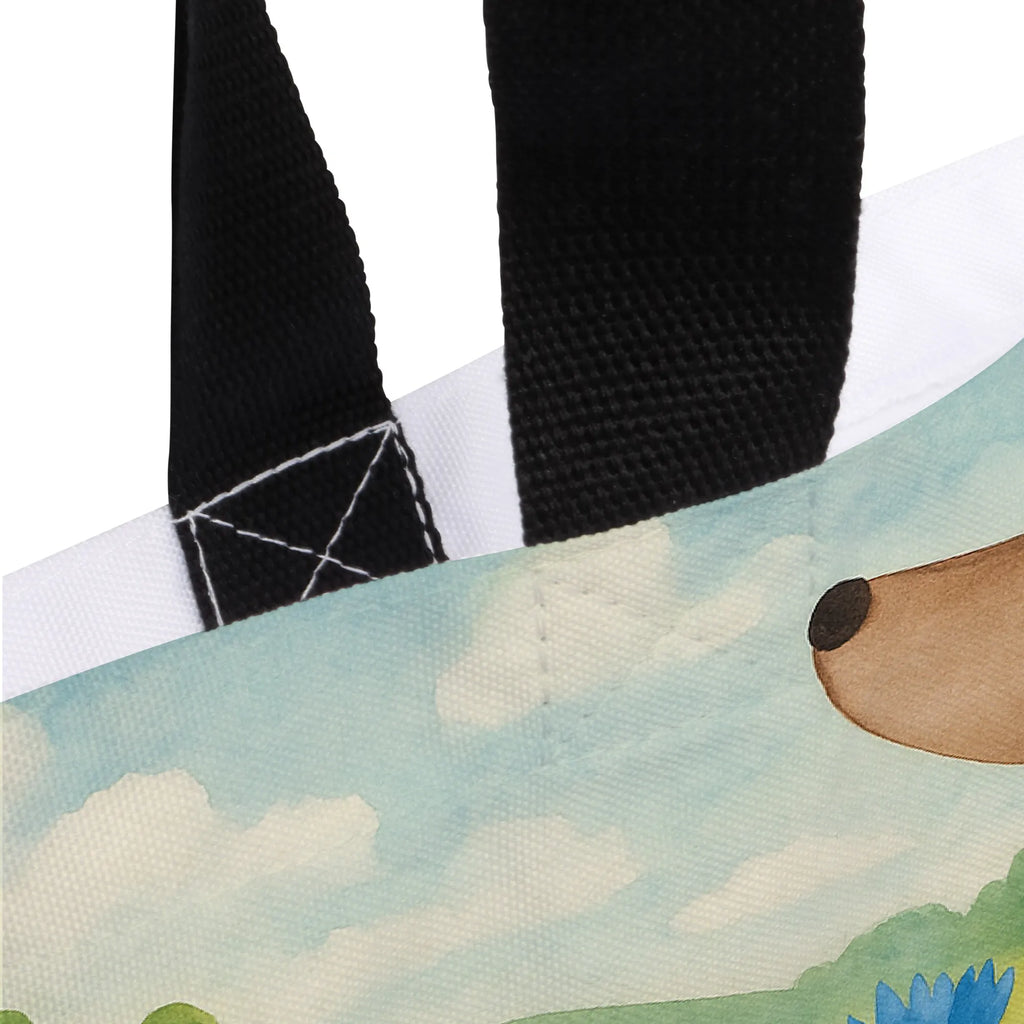 Shopper Hund Blume Design Beutel, Einkaufstasche, Tasche, Strandtasche, Einkaufsbeutel, Shopper, Schultasche, Freizeittasche, Tragebeutel, Schulbeutel, Alltagstasche, Hund, Hundemotiv, Haustier, Hunderasse, Tierliebhaber, Hundebesitzer, Sprüche, Hunde, Frauchen, Hundeliebe