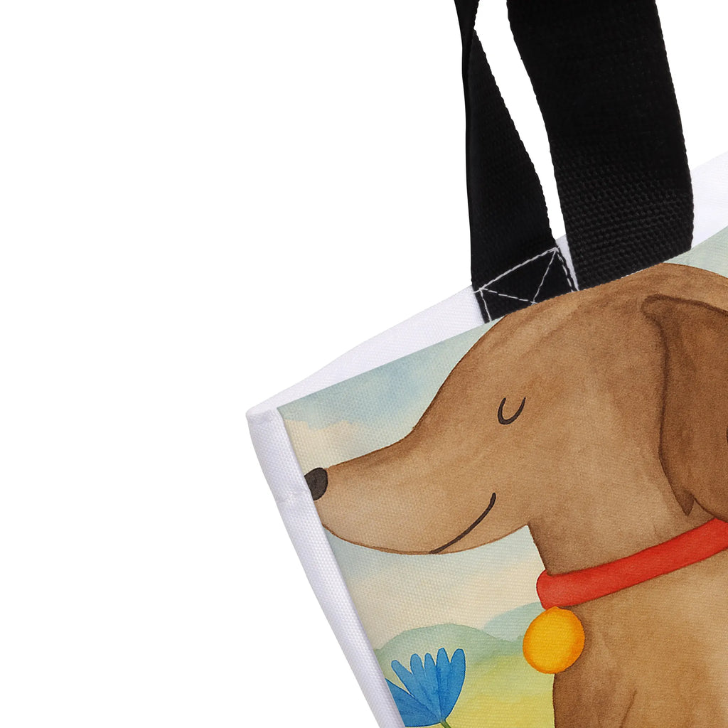 Shopper Hund Blume Design Beutel, Einkaufstasche, Tasche, Strandtasche, Einkaufsbeutel, Shopper, Schultasche, Freizeittasche, Tragebeutel, Schulbeutel, Alltagstasche, Hund, Hundemotiv, Haustier, Hunderasse, Tierliebhaber, Hundebesitzer, Sprüche, Hunde, Frauchen, Hundeliebe