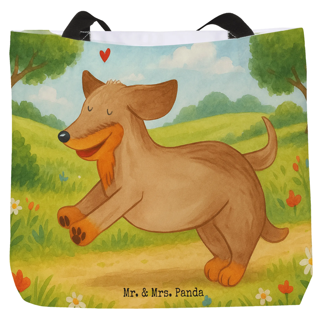 Shopper Hund Dackel Design Alltagstasche, Beutel, Tasche, Shopper, Freizeittasche, Strandtasche, Einkaufstasche, Einkaufsbeutel, Schulbeutel, Tragebeutel, Schultasche, Hund, Hundemotiv, Haustier, Hunderasse, Tierliebhaber, Hundebesitzer, Sprüche, Hunde, happy dog, Dachshund, Dackel
