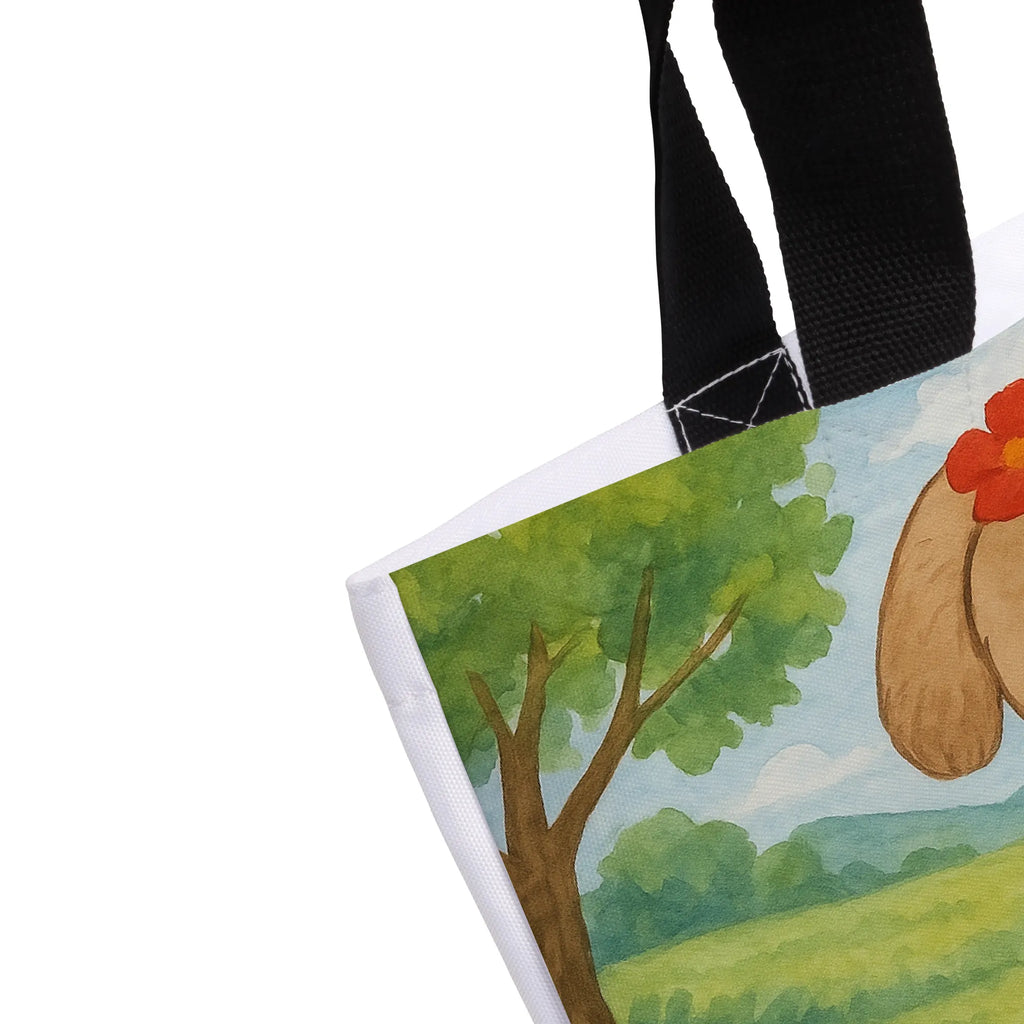 Shopper Hund Dame Design Beutel, Einkaufstasche, Tasche, Strandtasche, Einkaufsbeutel, Shopper, Schultasche, Freizeittasche, Tragebeutel, Schulbeutel, Alltagstasche, Hund, Hundemotiv, Haustier, Hunderasse, Tierliebhaber, Hundebesitzer, Sprüche, Hunde, Hundeliebe, Hundeglück, Liebe, Frauchen