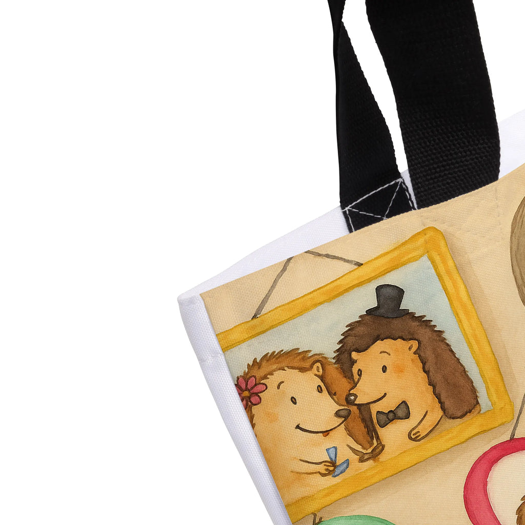 Shopper Hedgehog family Design Tasche, Einkaufstasche, Shopper, Einkaufsbeutel, Alltagstasche, Schulbeutel, Tragebeutel, Strandtasche, Schultasche, Beutel, Freizeittasche, Familie, Vatertag, Muttertag, Bruder, Schwester, Mama, Papa, Oma, Opa, Liebe, Zusammenhalt, Bilder, Igel, Glück