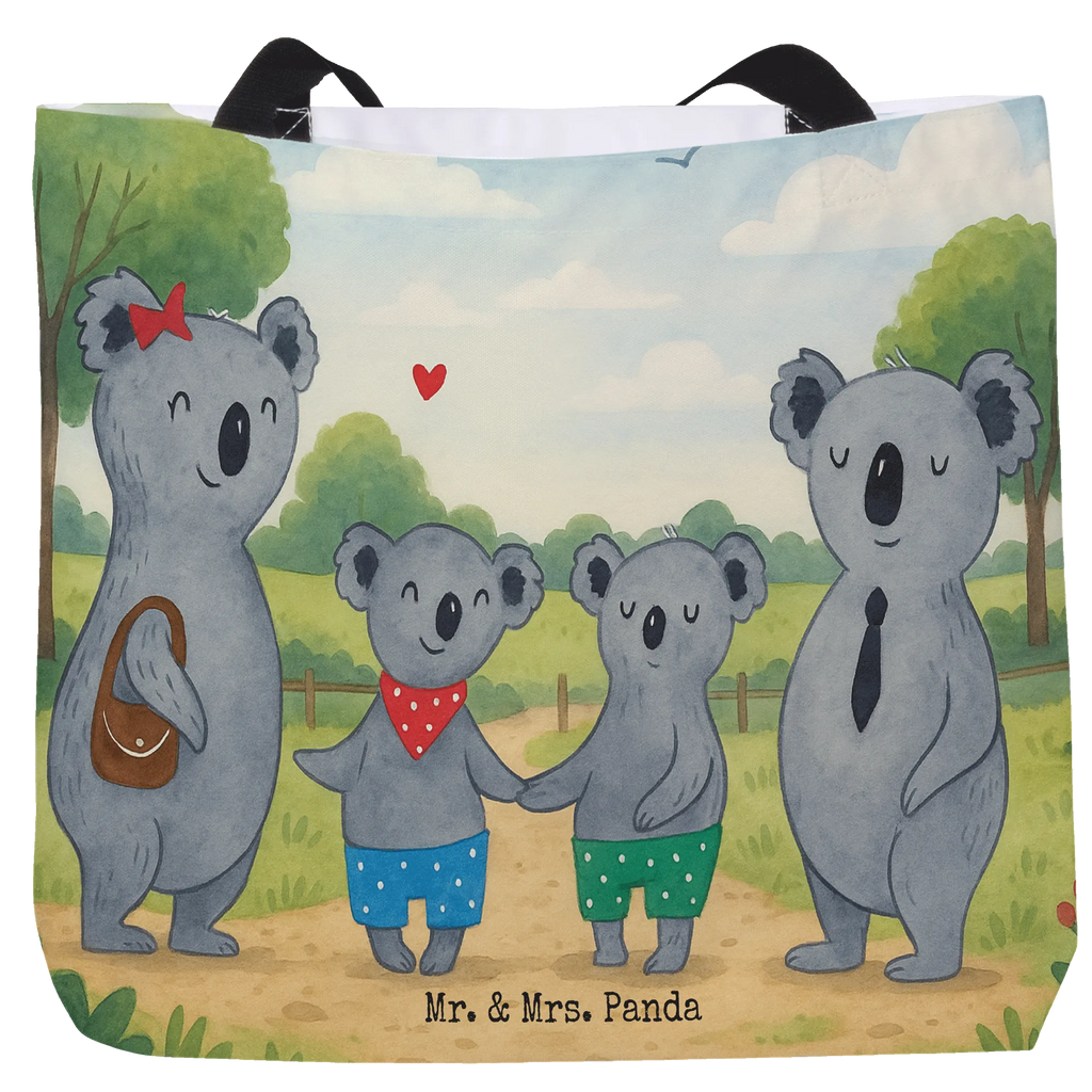 Shopper Koala Familie zwei Design Beutel, Einkaufstasche, Tasche, Strandtasche, Einkaufsbeutel, Shopper, Schultasche, Freizeittasche, Tragebeutel, Schulbeutel, Alltagstasche, Familie, Vatertag, Muttertag, Bruder, Schwester, Mama, Papa, Oma, Opa, Koala, Koalabär, beste Familie, Familienzeit, Familienleben, Koalafamilie, Lieblingsfamilie