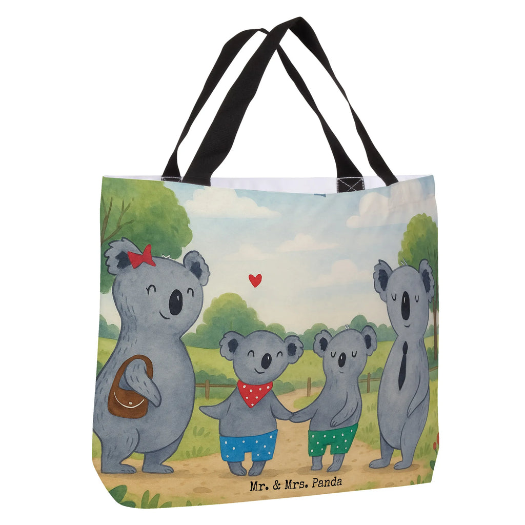 Shopper Koala Familie zwei Design Beutel, Einkaufstasche, Tasche, Strandtasche, Einkaufsbeutel, Shopper, Schultasche, Freizeittasche, Tragebeutel, Schulbeutel, Alltagstasche, Familie, Vatertag, Muttertag, Bruder, Schwester, Mama, Papa, Oma, Opa, Koala, Koalabär, beste Familie, Familienzeit, Familienleben, Koalafamilie, Lieblingsfamilie