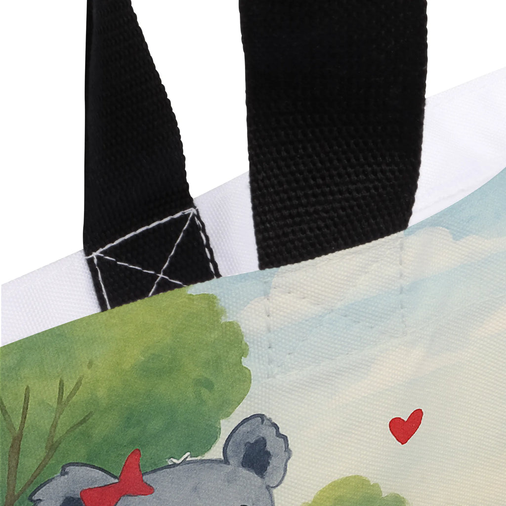 Shopper Koala Familie zwei Design Beutel, Einkaufstasche, Tasche, Strandtasche, Einkaufsbeutel, Shopper, Schultasche, Freizeittasche, Tragebeutel, Schulbeutel, Alltagstasche, Familie, Vatertag, Muttertag, Bruder, Schwester, Mama, Papa, Oma, Opa, Koala, Koalabär, beste Familie, Familienzeit, Familienleben, Koalafamilie, Lieblingsfamilie