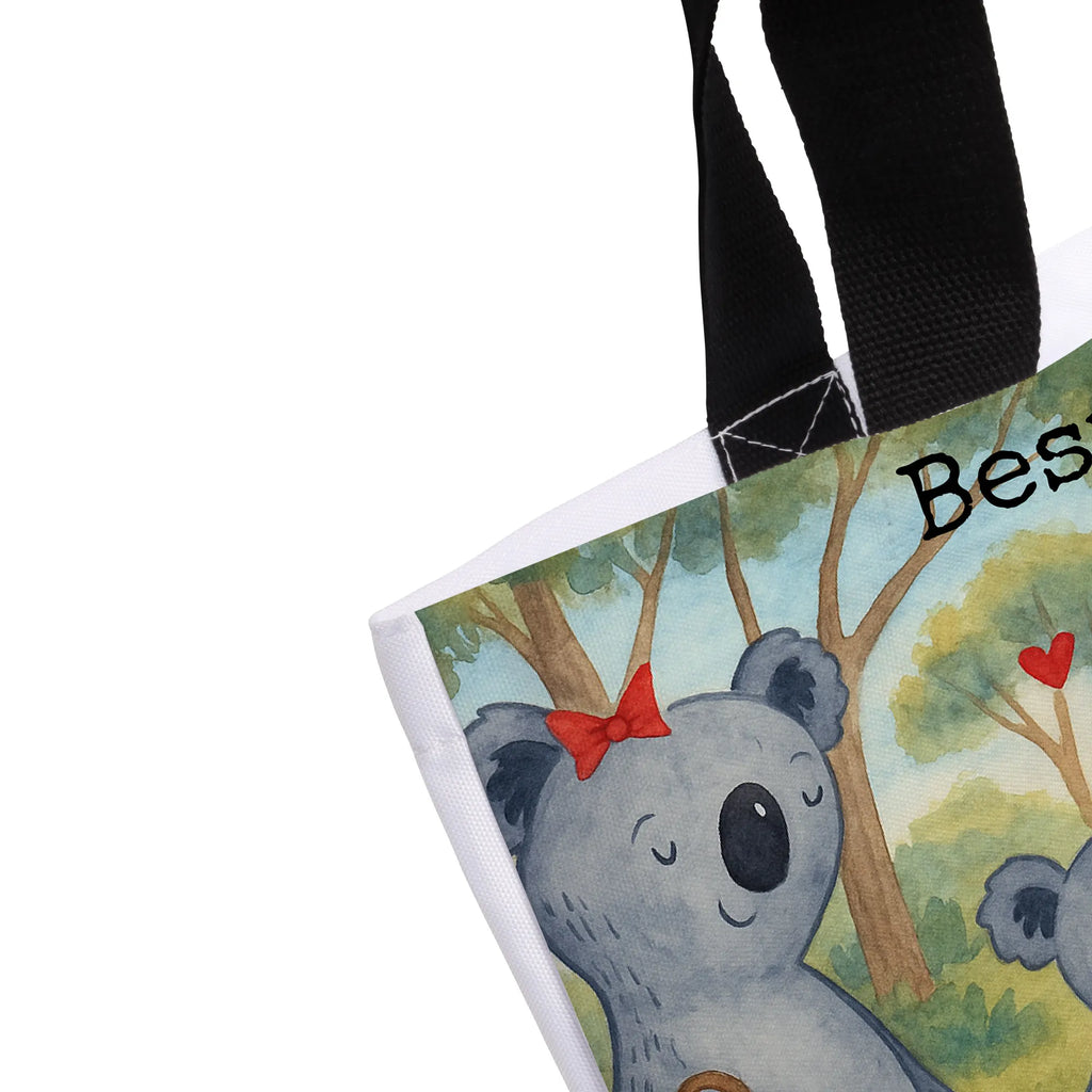 Shopper Koala Familie zwei Design Beutel, Einkaufstasche, Tasche, Strandtasche, Einkaufsbeutel, Shopper, Schultasche, Freizeittasche, Tragebeutel, Schulbeutel, Alltagstasche, Familie, Vatertag, Muttertag, Bruder, Schwester, Mama, Papa, Oma, Opa, Koala, Koalabär, beste Familie, Familienzeit, Familienleben, Koalafamilie, Lieblingsfamilie