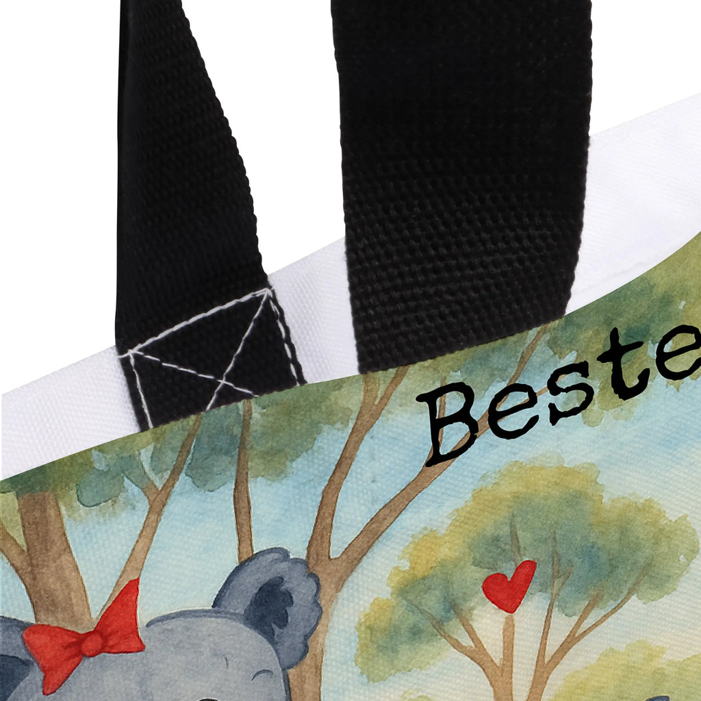 Shopper Koala Familie zwei Design Beutel, Einkaufstasche, Tasche, Strandtasche, Einkaufsbeutel, Shopper, Schultasche, Freizeittasche, Tragebeutel, Schulbeutel, Alltagstasche, Familie, Vatertag, Muttertag, Bruder, Schwester, Mama, Papa, Oma, Opa, Koala, Koalabär, beste Familie, Familienzeit, Familienleben, Koalafamilie, Lieblingsfamilie