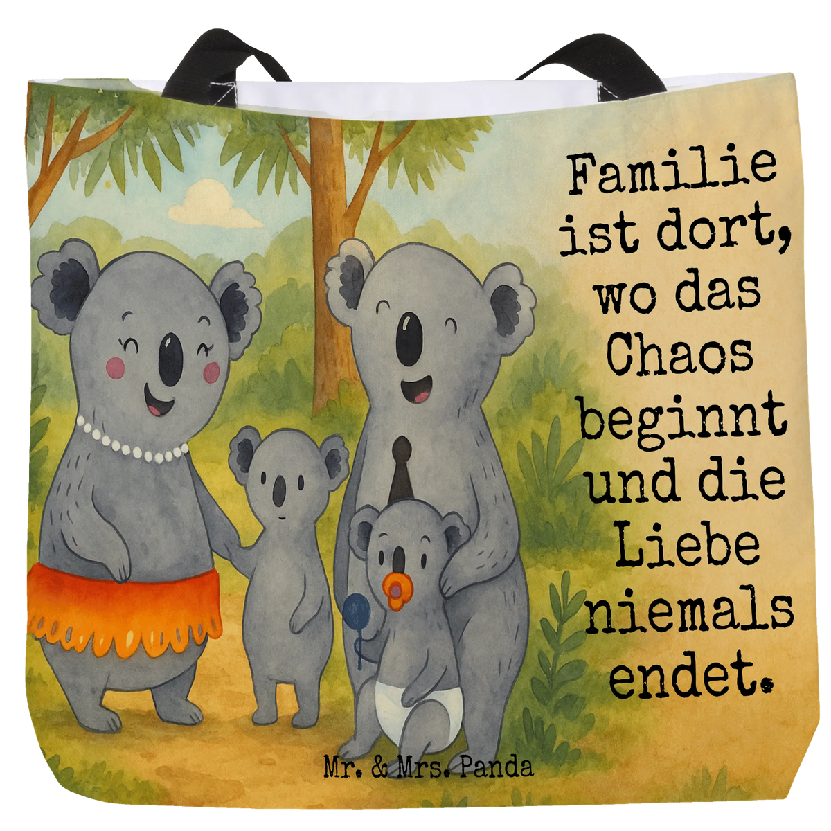 Shopper Rodzina koali Design Schultasche, Urlaubstasche, Henkeltasche, studententasche, Stoffbeutel, Unitasche, Shopper Tasche, Einkaufstasche, Strandtasche, Stofftasche, Laptoptasche, XXL Tasche, Büchertasche, Tote Bag, Pandatasche, Tragebeutel, City-Shopper, Reisetasche, Schulbeutel, Tragetasche, Freizeittasche, Alltagstasche, Statement-Tasche, XL Tasche, Beutel, Tasche, Muttertag, Vatertag, Mama, Papa, Oma, Opa, Familie, Schwester, Bruder, Koalas, Kinder, Koala, Geschwister, Familienleben, Family