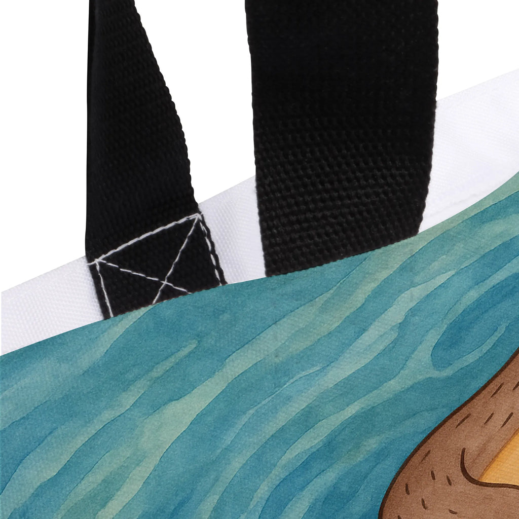 Shopper otter shell Design Strandtasche, Schultasche, Einkaufsbeutel, Einkaufstasche, Shopper, Beutel, Tragebeutel, Tasche, Schulbeutel, Alltagstasche, Freizeittasche, Otter, Fischotter, Seeotter, grübeln, Tagträumen, Otterliebe, träumen, Büro, Motivation