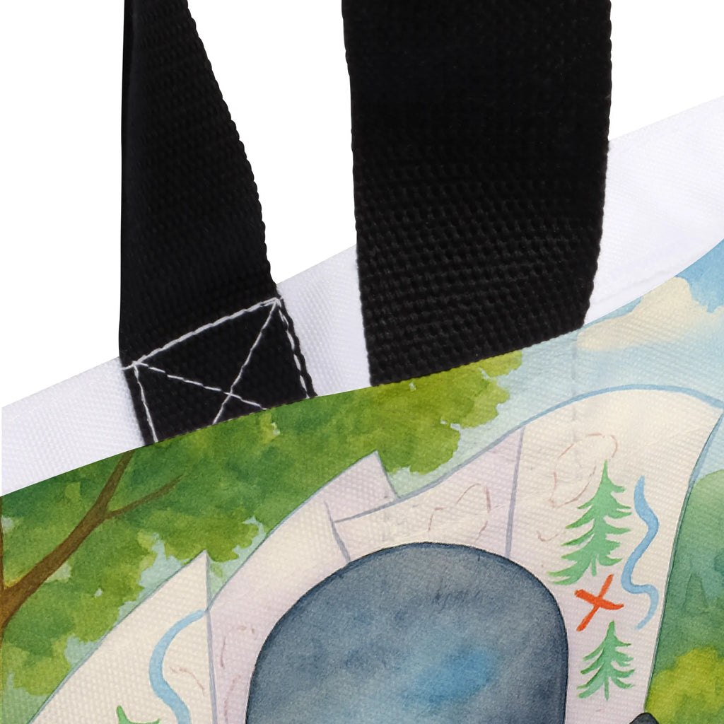 Shopper Pinguin & Maus Wanderer Design Beutel, Einkaufstasche, Tasche, Strandtasche, Einkaufsbeutel, Shopper, Schultasche, Freizeittasche, Tragebeutel, Schulbeutel, Alltagstasche, Pinguin, Pinguine, Abenteurer, Abenteuer, Roadtrip, Ausflug, Wanderlust, wandern