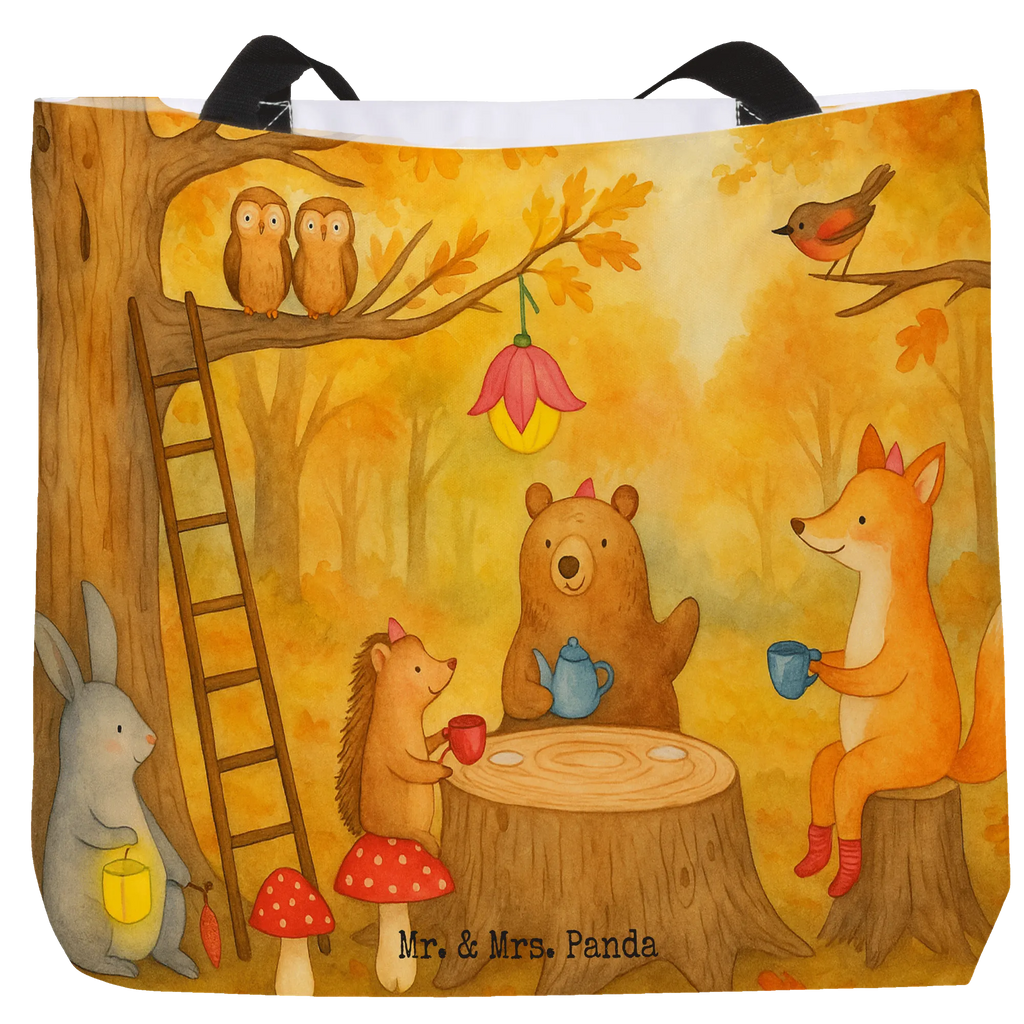 Shopper forest animals picnic Design Beutel, Einkaufstasche, Tasche, Strandtasche, Einkaufsbeutel, Shopper, Schultasche, Freizeittasche, Tragebeutel, Schulbeutel, Alltagstasche, Tiermotive, Gute Laune, lustige Sprüche, Tiere, Waldtiere, Picknick, Wald, Fuchs, Hase, Igel, Maus, Eichhörnchen
