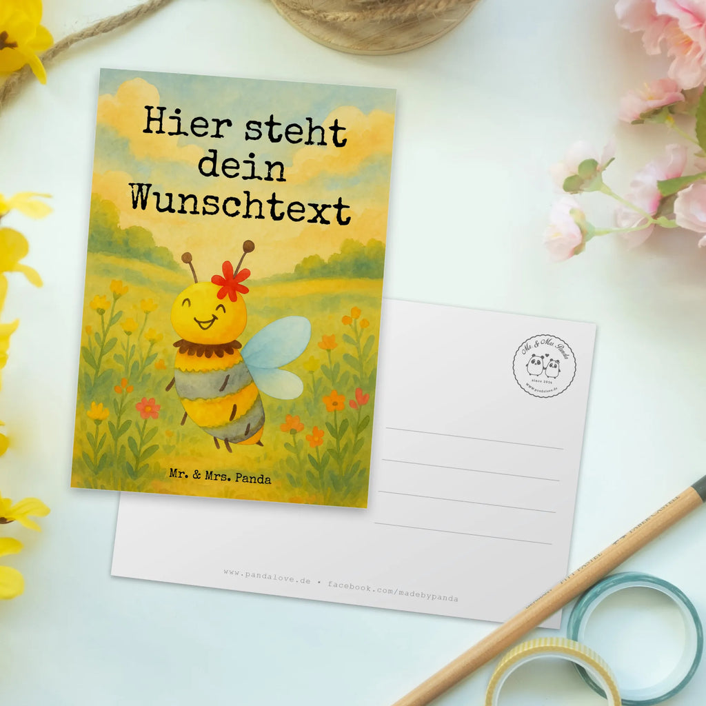 Personalised postcard bee flower Design Postkarte mit Namen, Postkarte bedrucken, Geschenkkarte mit Namen, Ansichtskarte mit Namen, Grußkarte mit Wunschtext, Ansichtskarte mit Wunschtext, Karte mit Namen, Einladung mit Namen, Postkarte mit Wunschtext, Postkarte personalisierbar, Geschenkkarte mit Wunschtext, Grußkarte mit Namen, Karte mit Wunschtext, Einladung mit Wunschtext, Biene, Wespe, Hummel