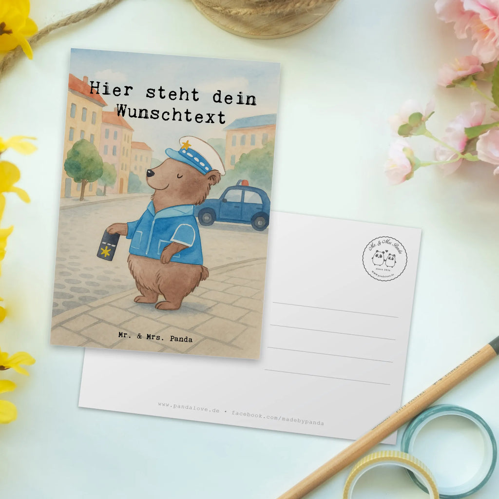 Personalised postcard policeman Passion Design Postkarte mit Namen, Ansichtskarte mit Namen, Einladung mit Wunschtext, Ansichtskarte mit Wunschtext, Geschenkkarte mit Wunschtext, Postkarte personalisierbar, Postkarte mit Wunschtext, Postkarte bedrucken, Grußkarte mit Namen, Karte mit Namen, Grußkarte mit Wunschtext, Karte mit Wunschtext, Geschenkkarte mit Namen, Einladung mit Namen, Beruf, Ausbildung, Jubiläum, Abschied, Rente, Kollege, Kollegin, Geschenk, Schenken, Arbeitskollege, Mitarbeiter, Firma, Danke, Dankeschön, Polizist, Polizei, Wachmann, Studium, Polizeibeamter, Cop