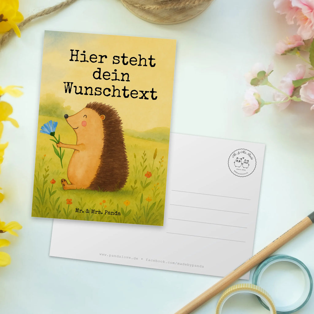 Personalised postcard Hedgehog Flower Design Postkarte personalisierbar, Postkarte mit Namen, Geschenkkarte mit Namen, Postkarte bedrucken, Ansichtskarte mit Namen, Grußkarte mit Wunschtext, Einladung mit Wunschtext, Karte mit Wunschtext, Grußkarte mit Namen, Postkarte mit Wunschtext, Einladung mit Namen, Karte mit Namen, Ansichtskarte mit Wunschtext, Geschenkkarte mit Wunschtext, Tiermotive, Gute Laune, lustige Sprüche, Tiere, Krankheit, Gute Besserung, Igel, krank, Genesungswünsche, Besuch, Krankenhaus