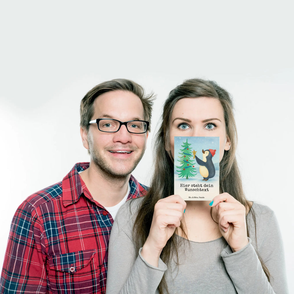 Personalisierte Postkarte Pinguin Weihnachtsbaum Design Karte mit Wunschtext, Postkarte Personalisierbar, Einladung mit Wunschtext, Postkarte mit Namen, Grußkarte mit Wunschtext, Geschenkkarte mit Wunschtext, Karte mit Namen, Grußkarte mit Namen, Postkarte Bedrucken, Geschenkkarte mit Namen, Ansichtskarte mit Wunschtext, Ansichtskarte mit Namen, Einladung mit Namen, Postkarte mit Wunschtext, Winter, Nikolaus, Advent, Heiligabend, Wintermotiv, Weihnachten, Weihnachtsdeko, Pinguin