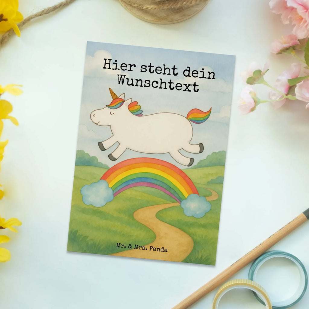 Personalisierte Postkarte Einhorn Regenbogen Design Geschenkkarte mit Namen, Grußkarte mit Wunschtext, Einladung mit Wunschtext, Ansichtskarte mit Namen, Geschenkkarte mit Wunschtext, Einladung mit Namen, Karte mit Namen, Ansichtskarte mit Wunschtext, Postkarte bedrucken, Postkarte mit Wunschtext, Postkarte mit Namen, Postkarte personalisierbar, Karte mit Wunschtext, Grußkarte mit Namen, Einhorn, Einhörner, Einhorn Deko, Unicorn, Einhornpower, Einhornautobahn, Glitzer, Erwachsenwerden, Regenbogen