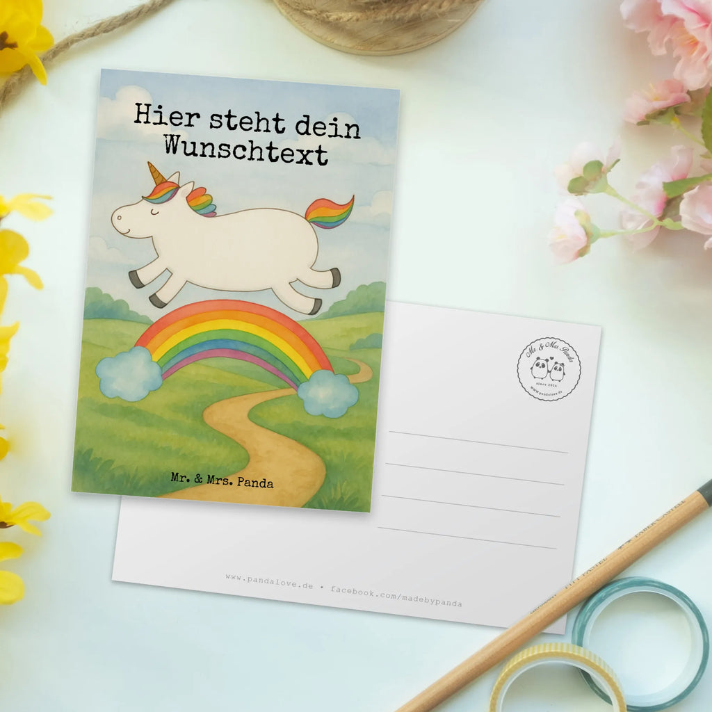 Personalisierte Postkarte Einhorn Regenbogen Design Geschenkkarte mit Namen, Grußkarte mit Wunschtext, Einladung mit Wunschtext, Ansichtskarte mit Namen, Geschenkkarte mit Wunschtext, Einladung mit Namen, Karte mit Namen, Ansichtskarte mit Wunschtext, Postkarte bedrucken, Postkarte mit Wunschtext, Postkarte mit Namen, Postkarte personalisierbar, Karte mit Wunschtext, Grußkarte mit Namen, Einhorn, Einhörner, Einhorn Deko, Unicorn, Einhornpower, Einhornautobahn, Glitzer, Erwachsenwerden, Regenbogen