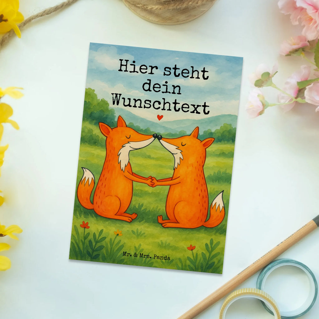 Personalised postcard foxes Love Design Postkarte mit Namen, Einladung mit Wunschtext, Geschenkkarte mit Namen, Geschenkkarte mit Wunschtext, Einladung mit Namen, Grußkarte mit Namen, Karte mit Namen, Postkarte mit Wunschtext, Postkarte bedrucken, Karte mit Wunschtext, Ansichtskarte mit Wunschtext, Grußkarte mit Wunschtext, Postkarte personalisierbar, Ansichtskarte mit Namen, Fuchs, Ehefrau, Liebespaar, Ehe, Freundin, Paar, Partner, Fox, Füchse, Ehemann, Liebesbeweis, Verlobte, Liebe, Freund