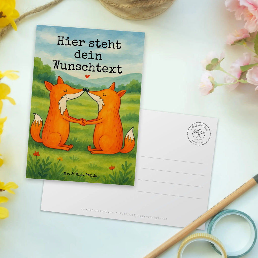 Personalised postcard foxes Love Design Postkarte mit Namen, Einladung mit Wunschtext, Geschenkkarte mit Namen, Geschenkkarte mit Wunschtext, Einladung mit Namen, Grußkarte mit Namen, Karte mit Namen, Postkarte mit Wunschtext, Postkarte bedrucken, Karte mit Wunschtext, Ansichtskarte mit Wunschtext, Grußkarte mit Wunschtext, Postkarte personalisierbar, Ansichtskarte mit Namen, Fuchs, Ehefrau, Liebespaar, Ehe, Freundin, Paar, Partner, Fox, Füchse, Ehemann, Liebesbeweis, Verlobte, Liebe, Freund