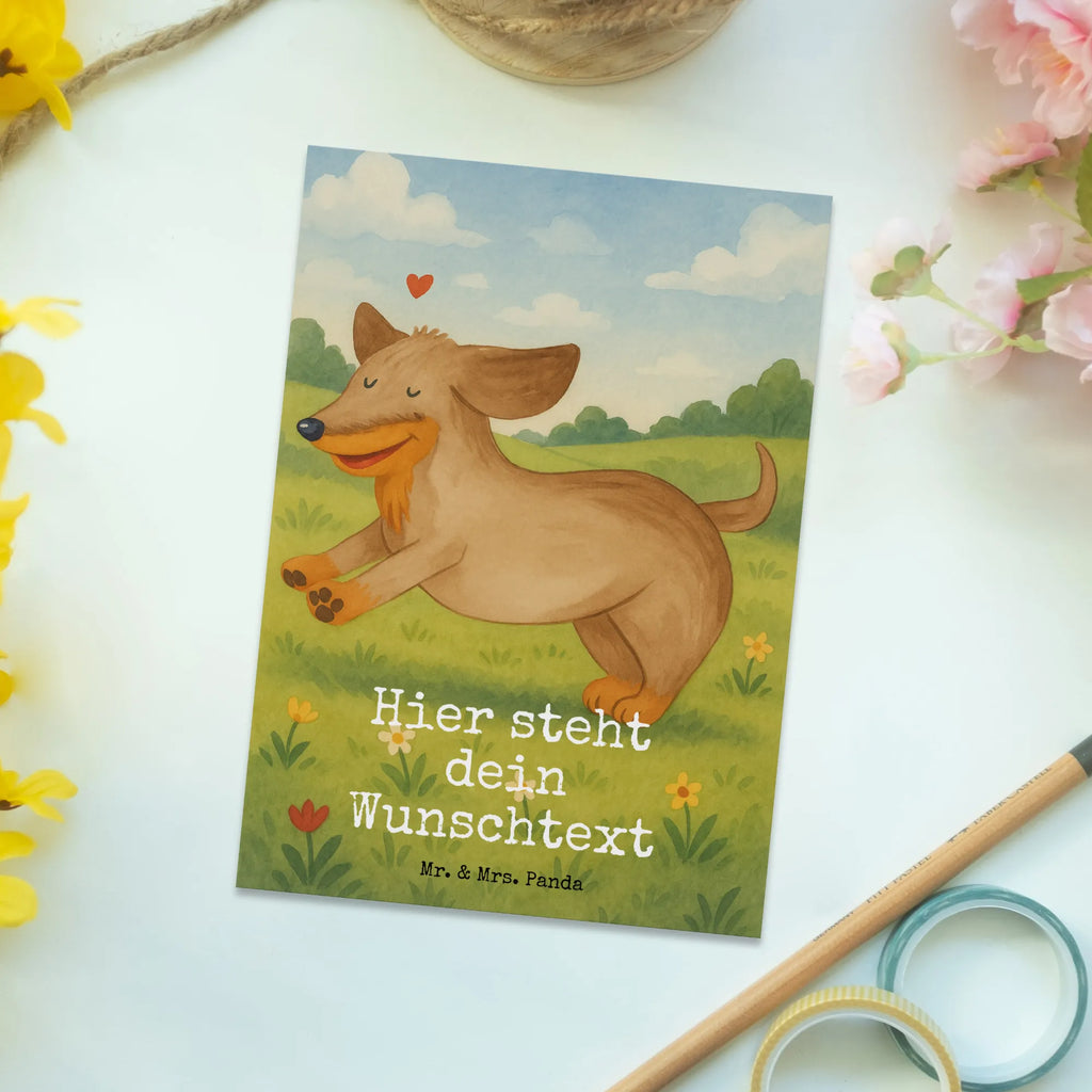 Personalisierte Postkarte Hund Dackel Design Einladung mit Wunschtext, Ansichtskarte mit Wunschtext, Postkarte personalisierbar, Postkarte mit Namen, Postkarte mit Wunschtext, Geschenkkarte mit Wunschtext, Einladung mit Namen, Karte mit Namen, Postkarte bedrucken, Grußkarte mit Wunschtext, Geschenkkarte mit Namen, Grußkarte mit Namen, Ansichtskarte mit Namen, Karte mit Wunschtext, Hund, Hundemotiv, Haustier, Hunderasse, Tierliebhaber, Hundebesitzer, Sprüche, happy dog, Hunde, Dackel, Dachshund