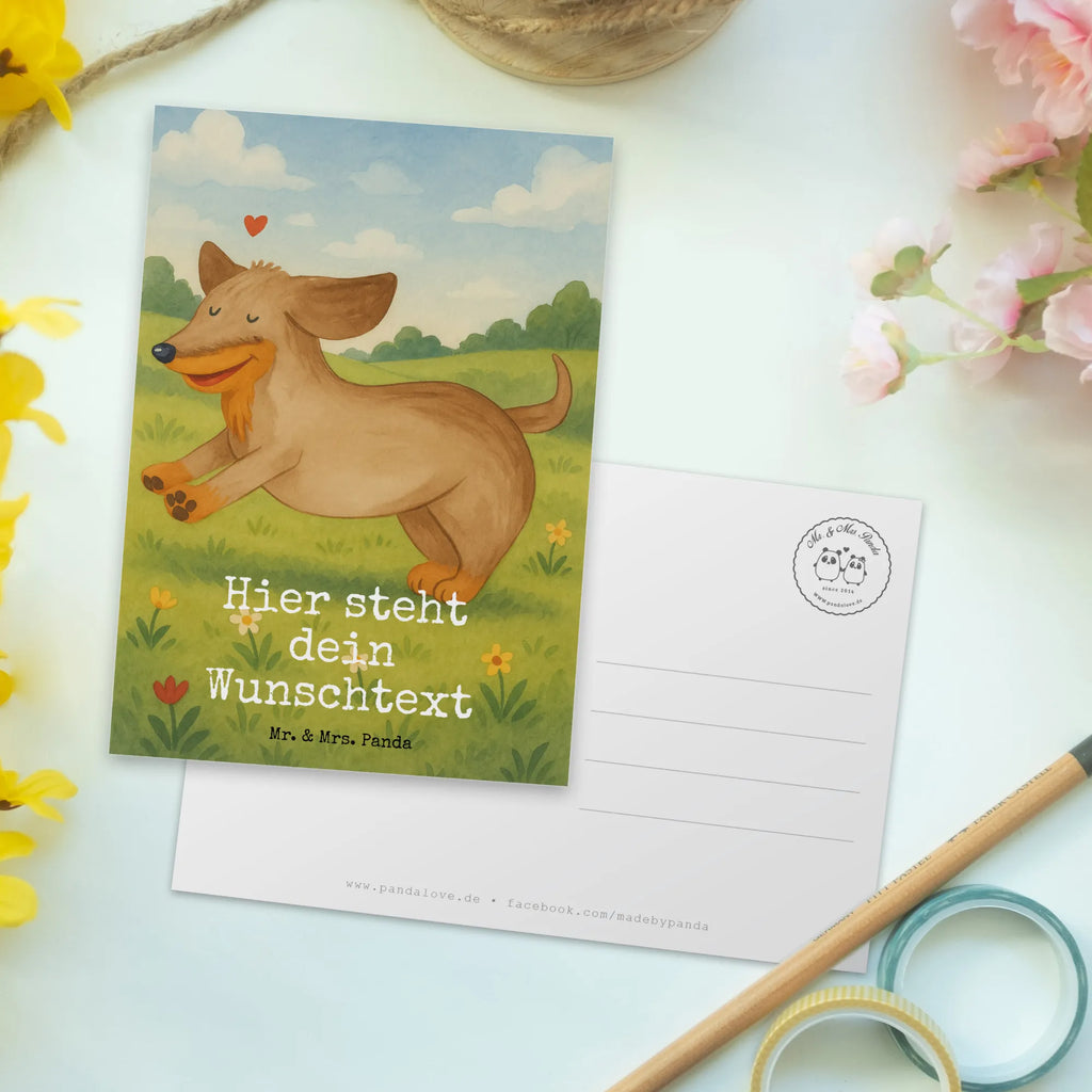Personalisierte Postkarte Hund Dackel Design Einladung mit Wunschtext, Ansichtskarte mit Wunschtext, Postkarte personalisierbar, Postkarte mit Namen, Postkarte mit Wunschtext, Geschenkkarte mit Wunschtext, Einladung mit Namen, Karte mit Namen, Postkarte bedrucken, Grußkarte mit Wunschtext, Geschenkkarte mit Namen, Grußkarte mit Namen, Ansichtskarte mit Namen, Karte mit Wunschtext, Hund, Hundemotiv, Haustier, Hunderasse, Tierliebhaber, Hundebesitzer, Sprüche, happy dog, Hunde, Dackel, Dachshund