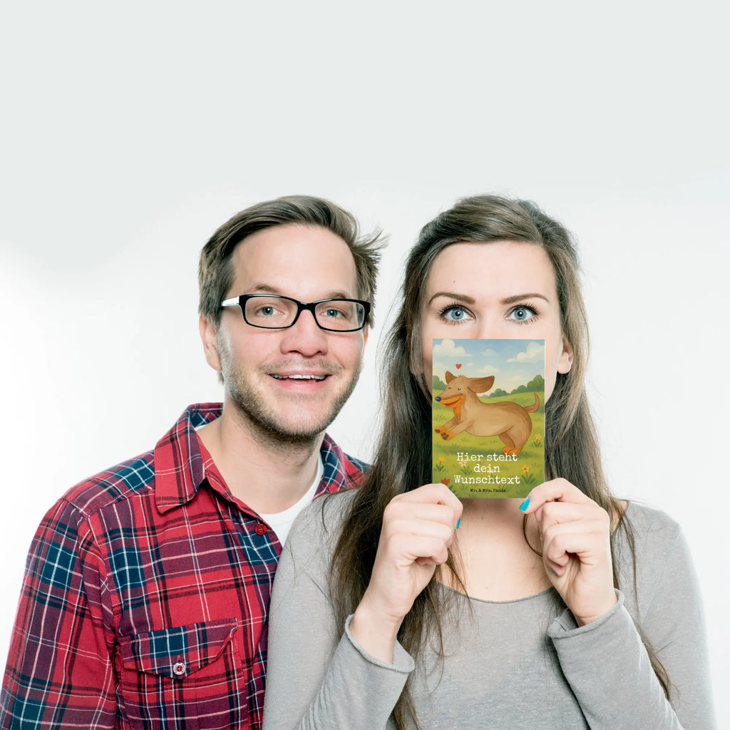 Personalisierte Postkarte Hund Dackel Design Einladung mit Wunschtext, Ansichtskarte mit Wunschtext, Postkarte personalisierbar, Postkarte mit Namen, Postkarte mit Wunschtext, Geschenkkarte mit Wunschtext, Einladung mit Namen, Karte mit Namen, Postkarte bedrucken, Grußkarte mit Wunschtext, Geschenkkarte mit Namen, Grußkarte mit Namen, Ansichtskarte mit Namen, Karte mit Wunschtext, Hund, Hundemotiv, Haustier, Hunderasse, Tierliebhaber, Hundebesitzer, Sprüche, happy dog, Hunde, Dackel, Dachshund