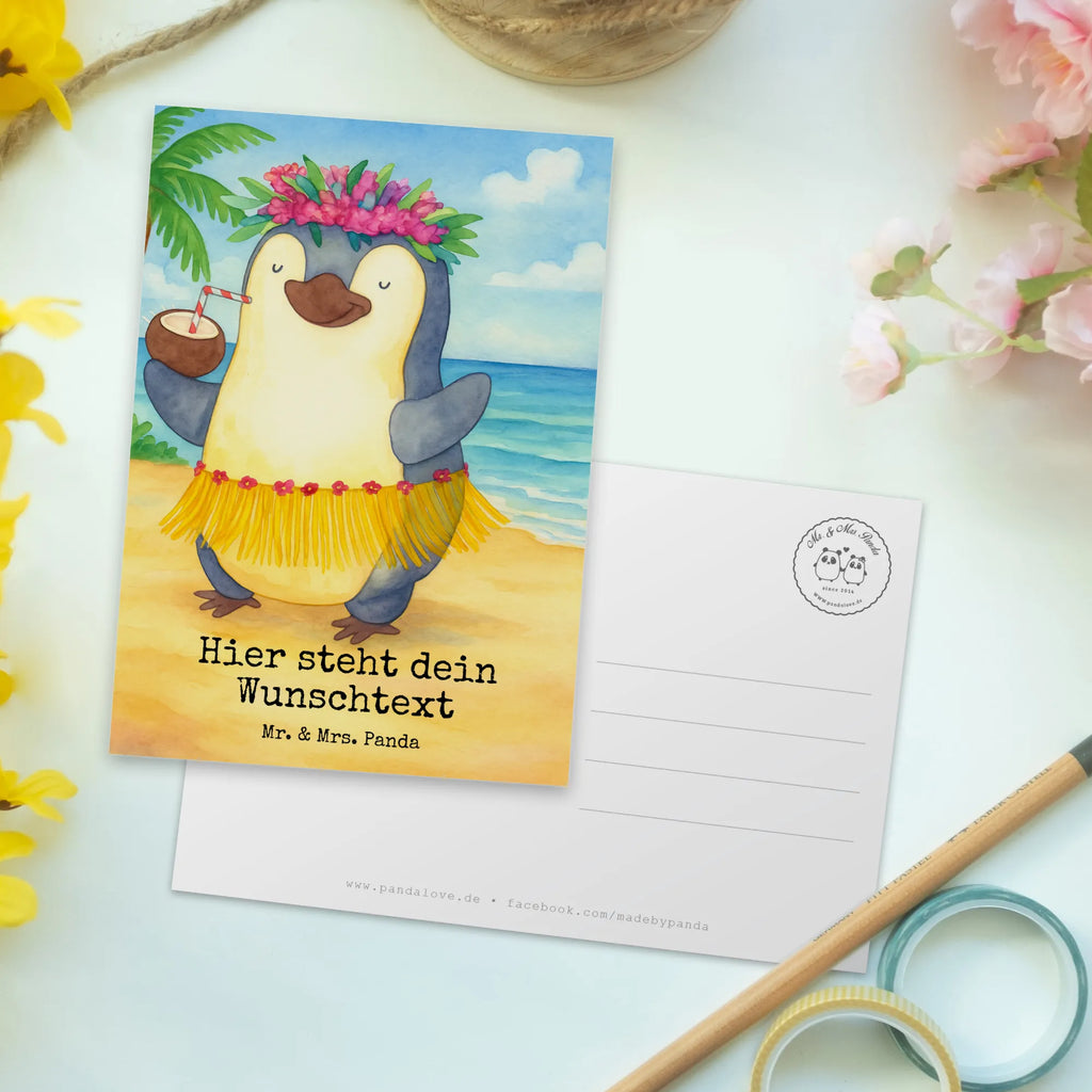 Personalised postcard Pingwin z Kokosem Design Grußkarte mit Wunschtext, Karte mit Namen, Geschenkkarte mit Namen, Ansichtskarte mit Wunschtext, Karte mit Wunschtext, Postkarte bedrucken, Postkarte personalisierbar, Einladung mit Wunschtext, Einladung mit Namen, Postkarte mit Namen, Grußkarte mit Namen, Ansichtskarte mit Namen, Postkarte mit Wunschtext, Geschenkkarte mit Wunschtext, Pinguin, Hawaii, Pinguine, Urlaub, Aloha, Kokosnuss