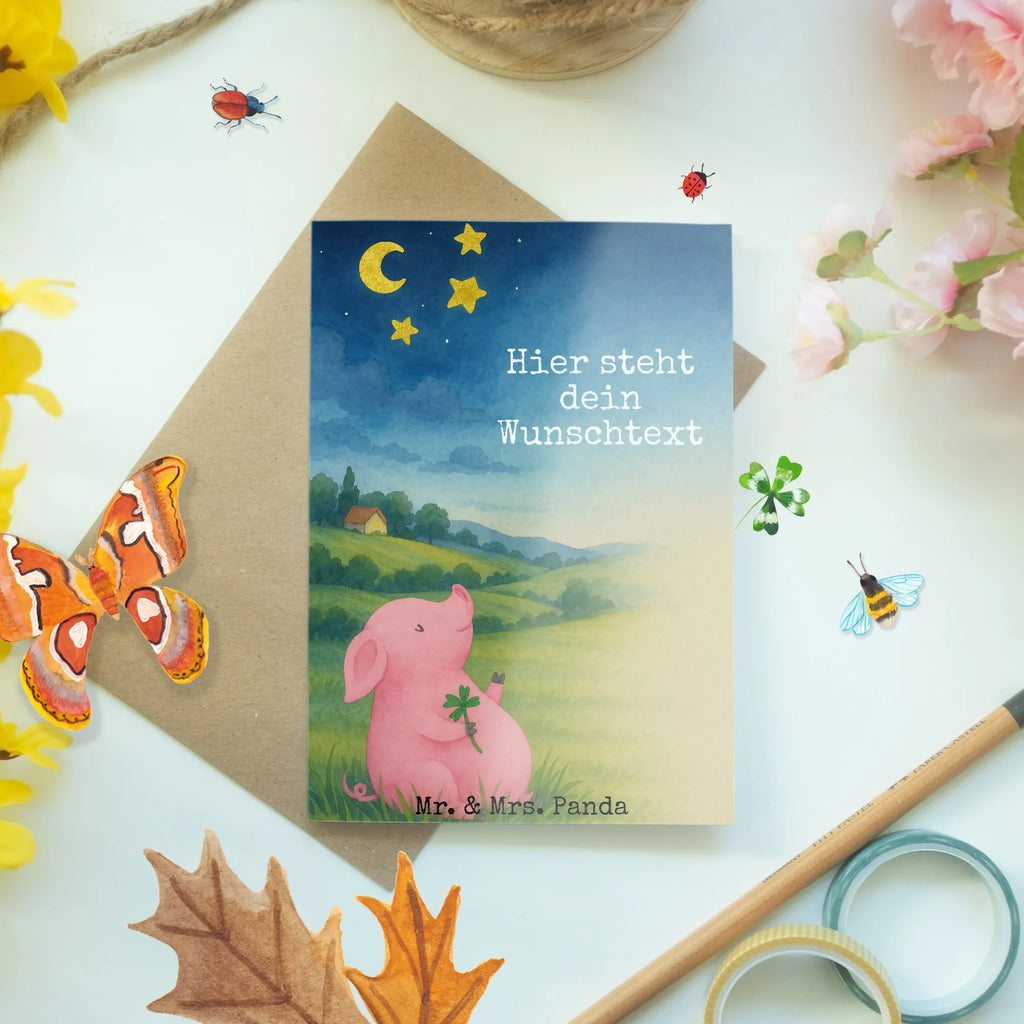 Personalised greetings card Pig Luck Design Personalisierte Hochzeitskarte, Grußkarte selber drucken, Personalisierte Karte, Personalisiertere Klappkarte, Personalisierte Einladungskarte, Grußkarte als Geldgeschenk, Grußkarte mit Namen, Personalisierte Glückwunschkarte, Grußkarten personalisiert, Personalisierte Geburtstagskarte, Personalisierte Grußkarte, Grußkarte mit persönlichen Nachrichten, Grußkarte selbst gestalten, Tiermotive, Gute Laune, lustige Sprüche, Tiere, Glücksbringer, Motivation, Sernchen, Schwein, Schweinchen, Sterne, Glücksschwein. Glück, Träume, Ziele