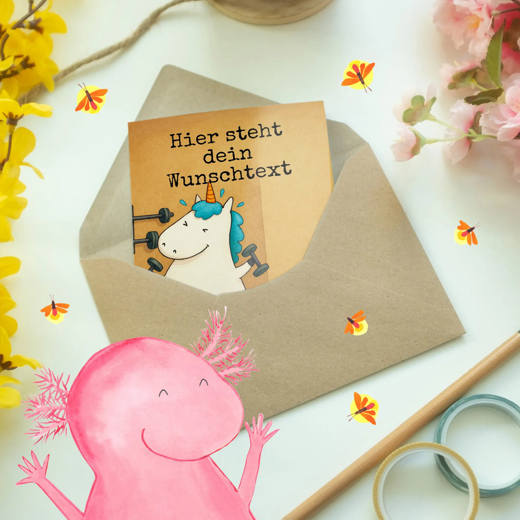 Personalised greetings card unicorn fitness Design Personalisierte Hochzeitskarte, Personalisierte Karte, Personalisierte Geburtstagskarte, Grußkarte selbst gestalten, Grußkarte mit persönlichen Nachrichten, Personalisierte Grußkarte, Grußkarte selber drucken, Personalisierte Glückwunschkarte, Grußkarten personalisiert, Personalisierte Einladungskarte, Grußkarte mit Namen, Personalisiertere Klappkarte, Grußkarte als Geldgeschenk, Einhorn, Einhörner, Einhorn Deko, Unicorn, Gym, Fitness, Abnehmen, Sixpack, Diät, Sport, Geräte, Fitnessstudio, Pumpen