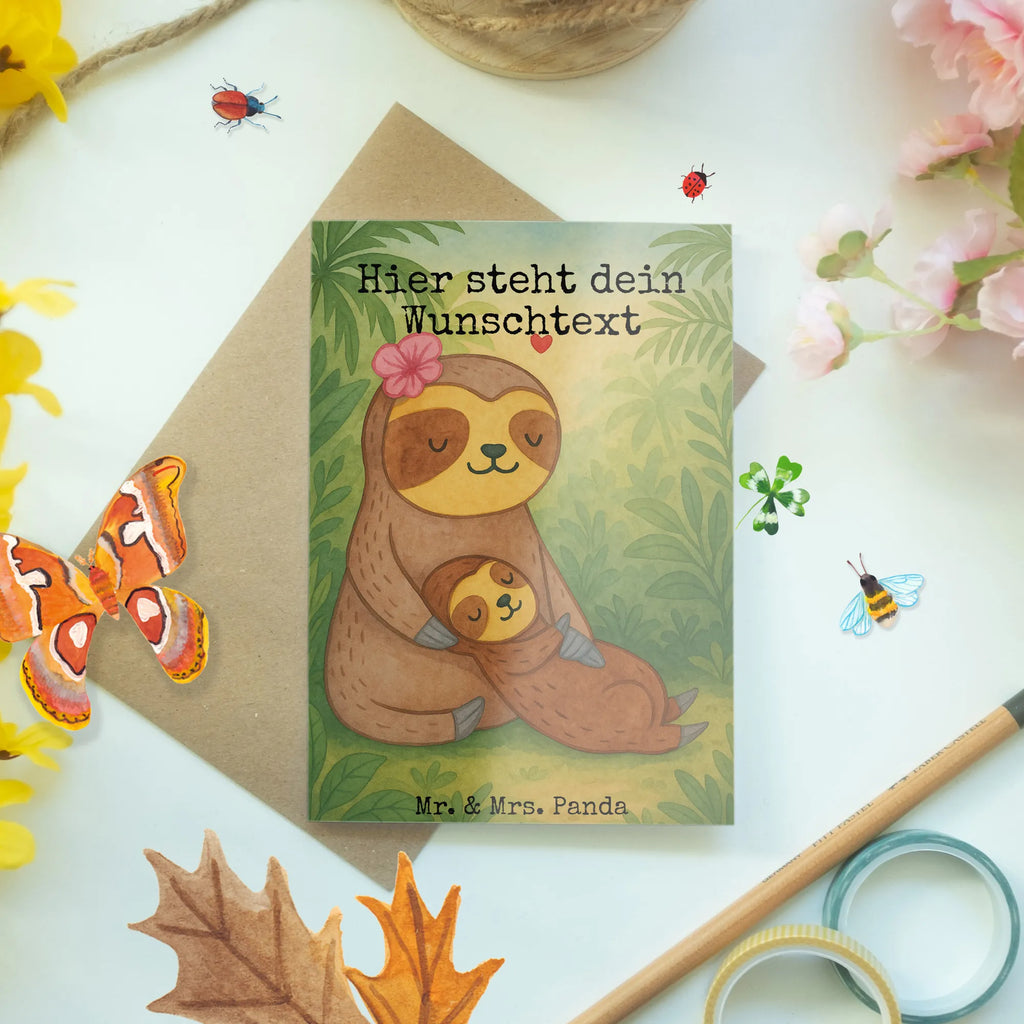 Personalised greetings card sloth Mother Design Personalisierte Karte, Personalisierte Hochzeitskarte, Personalisierte Einladungskarte, Personalisierte Glückwunschkarte, Grußkarte mit Namen, Personalisierte Grußkarte, Grußkarte mit persönlichen Nachrichten, Grußkarten personalisiert, Personalisierte Geburtstagskarte, Grußkarte selbst gestalten, Grußkarte als Geldgeschenk, Grußkarte selber drucken, Personalisiertere Klappkarte, Muttertag Geschenke, Mama Geschenke, Mutti Geburtstag, Tochter Geschenk, Mama Geschenk, Mama Liebe, Muttertag