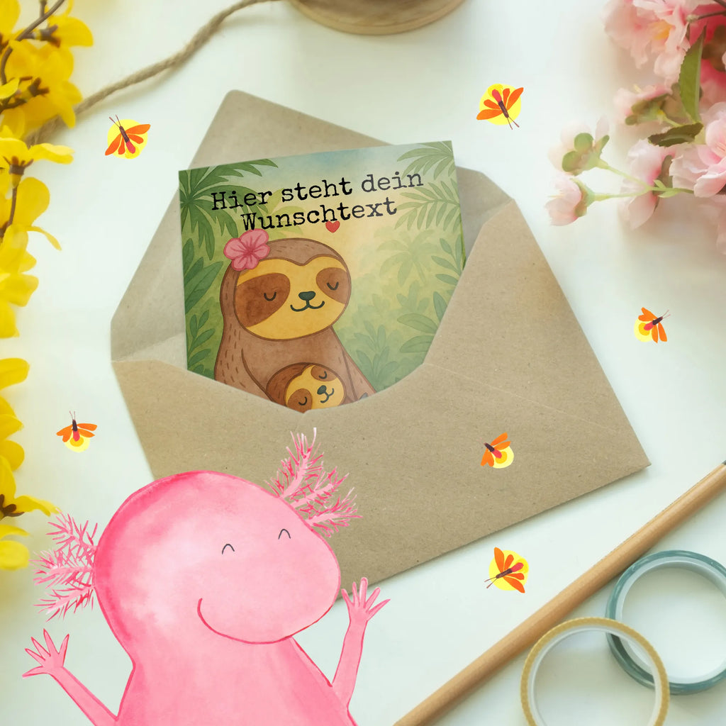 Personalised greetings card sloth Mother Design Personalisierte Karte, Personalisierte Hochzeitskarte, Personalisierte Einladungskarte, Personalisierte Glückwunschkarte, Grußkarte mit Namen, Personalisierte Grußkarte, Grußkarte mit persönlichen Nachrichten, Grußkarten personalisiert, Personalisierte Geburtstagskarte, Grußkarte selbst gestalten, Grußkarte als Geldgeschenk, Grußkarte selber drucken, Personalisiertere Klappkarte, Muttertag Geschenke, Mama Geschenke, Mutti Geburtstag, Tochter Geschenk, Mama Geschenk, Mama Liebe, Muttertag