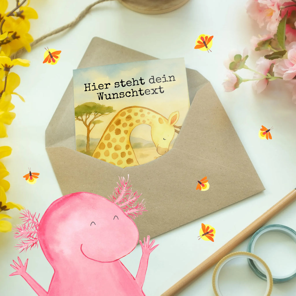 Personalised greetings card żyrafa dziecko Design Grußkarte selber drucken, Grußkarte selbst gestalten, Grußkarten personalisiert, Personalisierte Geburtstagskarte, Grußkarte mit Namen, Grußkarte mit persönlichen Nachrichten, Personalisierte Glückwunschkarte, Grußkarte als Geldgeschenk, Personalisierte Karte, Personalisierte Grußkarte, Personalisiertere Klappkarte, Personalisierte Hochzeitskarte, Personalisierte Einladungskarte, Afrika, Wildtiere, Lieblingsmensch, Sohn, Mama, Tochter, Giraffe, Mutter, Kind