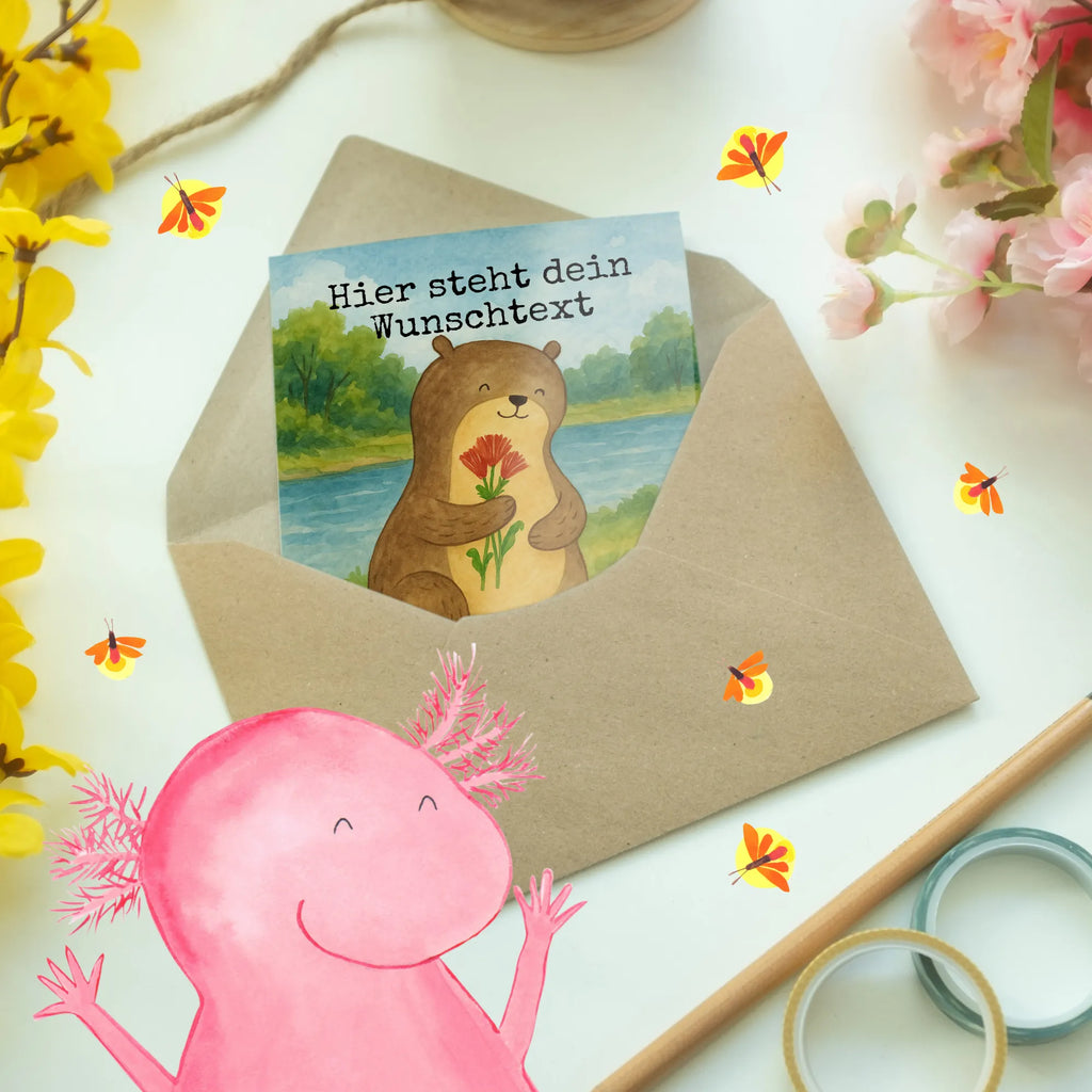 Personalised greetings card otter Bunch of flowers Design Personalisierte Geburtstagskarte, Grußkarte selbst gestalten, Personalisierte Einladungskarte, Grußkarte mit Namen, Grußkarten personalisiert, Personalisierte Glückwunschkarte, Personalisierte Karte, Grußkarte mit persönlichen Nachrichten, Grußkarte als Geldgeschenk, Grußkarte selber drucken, Personalisierte Grußkarte, Personalisierte Hochzeitskarte, Personalisiertere Klappkarte, Otter, Fischotter, Seeotter, Otter Seeotter See Otter