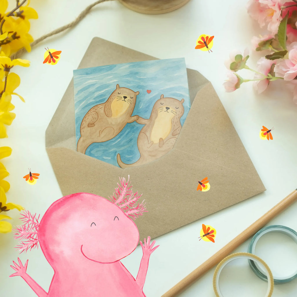 Personalised greetings card otter holding hands Design Personalisierte Glückwunschkarte, Personalisierte Geburtstagskarte, Personalisiertere Klappkarte, Personalisierte Einladungskarte, Grußkarte selber drucken, Personalisierte Grußkarte, Grußkarte als Geldgeschenk, Grußkarte mit Namen, Personalisierte Hochzeitskarte, Grußkarte mit persönlichen Nachrichten, Grußkarten personalisiert, Personalisierte Karte, Grußkarte selbst gestalten, Otter, Fischotter, Seeotter, Otter Seeotter See Otter