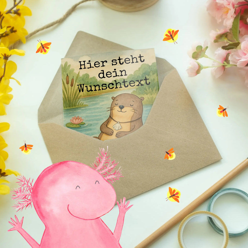 Personalised greetings card otter shell Design Personalisierte Einladungskarte, Grußkarte mit persönlichen Nachrichten, Grußkarte selber drucken, Personalisierte Hochzeitskarte, Grußkarte mit Namen, Personalisierte Glückwunschkarte, Personalisierte Grußkarte, Grußkarte als Geldgeschenk, Grußkarte selbst gestalten, Personalisierte Karte, Personalisierte Geburtstagskarte, Grußkarten personalisiert, Personalisiertere Klappkarte, Otter, Fischotter, Seeotter, Büro, träumen, Motivation, grübeln, Tagträumen, Otterliebe