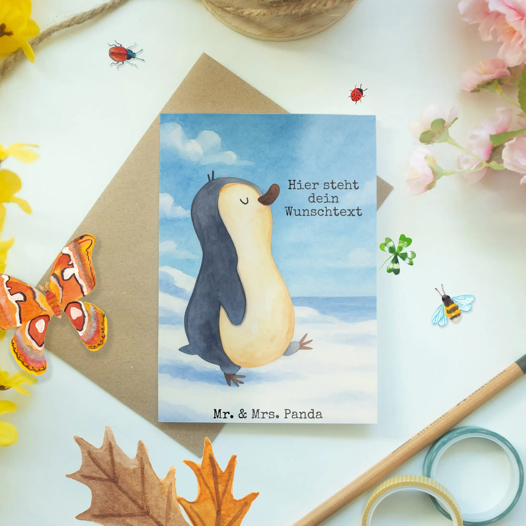 Personalisierte Grußkarte Pinguin marschieren Design Personalisierte Hochzeitskarte, Personalisierte Grußkarte, Personalisierte Karte, Grußkarte als Geldgeschenk, Personalisiertere Klappkarte, Grußkarte selbst gestalten, Grußkarten personalisiert, Personalisierte Glückwunschkarte, Grußkarte selber drucken, Personalisierte Geburtstagskarte, Grußkarte mit persönlichen Nachrichten, Grußkarte mit Namen, Personalisierte Einladungskarte, Pinguin, Familie, Schwester, Frühaufsteher, Bruder, Langschläfer, Pinguine