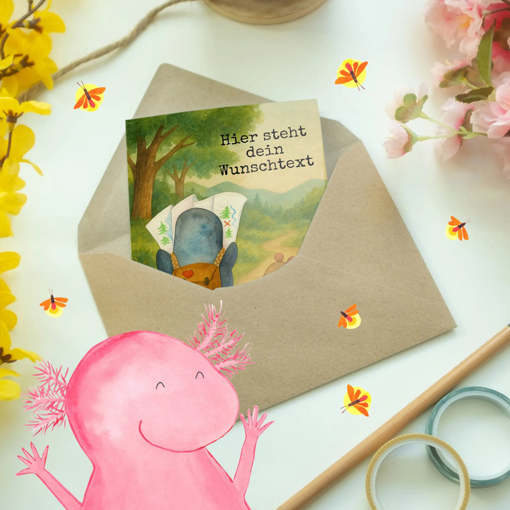 Personalised greetings card Pingwin i Mysz Wędrowcy Design Personalisierte Hochzeitskarte, Personalisierte Glückwunschkarte, Personalisiertere Klappkarte, Personalisierte Geburtstagskarte, Grußkarten personalisiert, Personalisierte Grußkarte, Personalisierte Karte, Grußkarte selbst gestalten, Personalisierte Einladungskarte, Grußkarte selber drucken, Grußkarte mit Namen, Grußkarte als Geldgeschenk, Grußkarte mit persönlichen Nachrichten, Pinguin, Abenteurer, Roadtrip, Pinguine, Wanderlust, Abenteuer, wandern, Ausflug