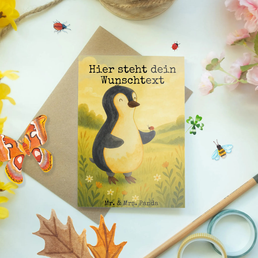 Personalised greetings card Pingwin biedronka Design Grußkarte selbst gestalten, Grußkarte selber drucken, Grußkarte mit persönlichen Nachrichten, Personalisierte Hochzeitskarte, Grußkarte als Geldgeschenk, Personalisierte Karte, Personalisierte Geburtstagskarte, Grußkarten personalisiert, Grußkarte mit Namen, Personalisierte Grußkarte, Personalisierte Einladungskarte, Personalisiertere Klappkarte, Personalisierte Glückwunschkarte, Pinguin, Liebe, Glück, Wunder, Marienkäfer, Freude, Lebensfreude, Pinguine