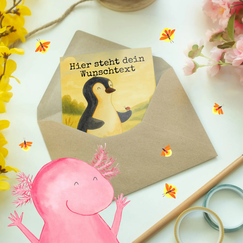 Personalised greetings card Pingwin biedronka Design Grußkarte selbst gestalten, Grußkarte selber drucken, Grußkarte mit persönlichen Nachrichten, Personalisierte Hochzeitskarte, Grußkarte als Geldgeschenk, Personalisierte Karte, Personalisierte Geburtstagskarte, Grußkarten personalisiert, Grußkarte mit Namen, Personalisierte Grußkarte, Personalisierte Einladungskarte, Personalisiertere Klappkarte, Personalisierte Glückwunschkarte, Pinguin, Liebe, Glück, Wunder, Marienkäfer, Freude, Lebensfreude, Pinguine