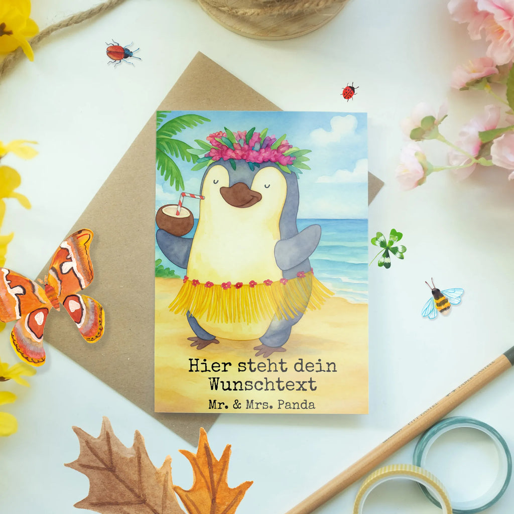 Personalisierte Grußkarte Pinguin Kokosnuss Design Grußkarten personalisiert, Grußkarte selbst gestalten, Grußkarte mit Namen, Personalisierte Hochzeitskarte, Personalisierte Glückwunschkarte, Grußkarte selber drucken, Personalisierte Karte, Personalisierte Grußkarte, Personalisiertere Klappkarte, Personalisierte Einladungskarte, Grußkarte als Geldgeschenk, Personalisierte Geburtstagskarte, Grußkarte mit persönlichen Nachrichten, Pinguin, Aloha, Urlaub, Kokosnuss, Hawaii, Pinguine