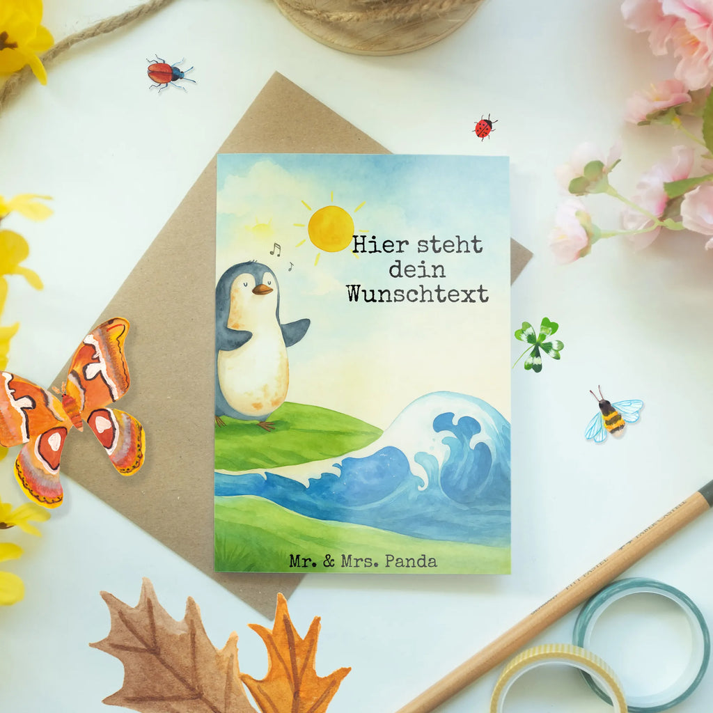 Personalised greetings card Penguin surfer Design Personalisierte Grußkarte, Grußkarte mit Namen, Personalisierte Einladungskarte, Personalisiertere Klappkarte, Grußkarte mit persönlichen Nachrichten, Personalisierte Karte, Grußkarten personalisiert, Grußkarte als Geldgeschenk, Personalisierte Geburtstagskarte, Personalisierte Hochzeitskarte, Grußkarte selber drucken, Grußkarte selbst gestalten, Personalisierte Glückwunschkarte, Pinguin, Wellen reiten, Pinguine, Hawaii, Portugal, Surfer, Urlaub, Wellen, surfen