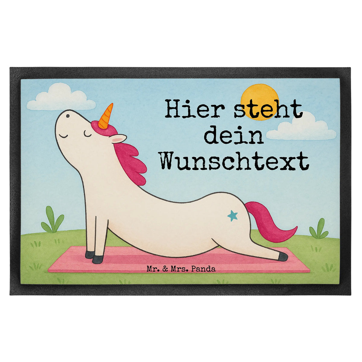 Personalized doormat unicorn yoga Design gift, sports, present, sweet, relaxation, mindfulness