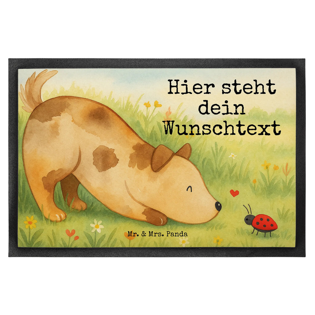 Personalized doormat Dog ladybug Design Fußmatte bedrucken, Wunschnamen, Personalisiert, Türvorleger mit Namen, Türvorleger personalisiert, Bedrucken, Personalisierte Fußmatte, Haustürmatte personalisiert, Personalisieruung, Namensfussmatte, Fußmatte mit Namen, Hund, Hundemotiv, Haustier, Hunderasse, Tierliebhaber, Hundebesitzer, Sprüche, Mischling, Mischlinghund, Hunde, Marienkäfer, Hundespruch