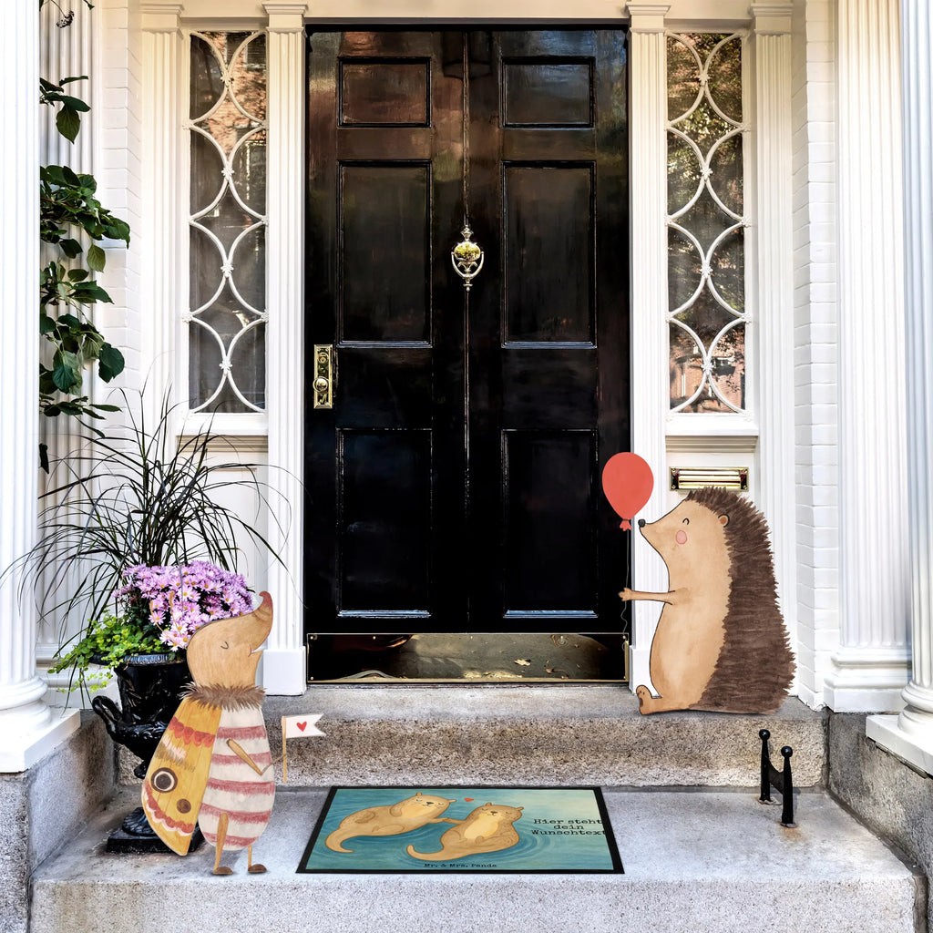 Spersonalizowana wycieraczka wydra trzymać się za ręce Design Fußmatte bedrucken, Bedrucken, Namensfussmatte, Türvorleger mit Namen, Haustürmatte personalisiert, Türvorleger personalisiert, Fußmatte mit Namen, Personalisiert, Personalisieruung, Personalisierte Fußmatte, Wunschnamen, Otter, Fischotter, Seeotter, Otter Seeotter See Otter