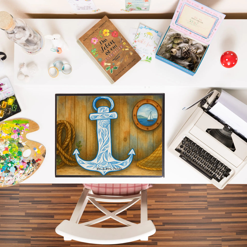 Podkładka na biurko kotwica Niebieski Design Schreibunterlage, Schreibtischauflage, Bürobedarf, Büroartikel, Schreibwaren, Schreibtisch Unterlagen, Schreibtischunterlage Groß, Tiermotive, Gute Laune, lustige Sprüche, Tiere