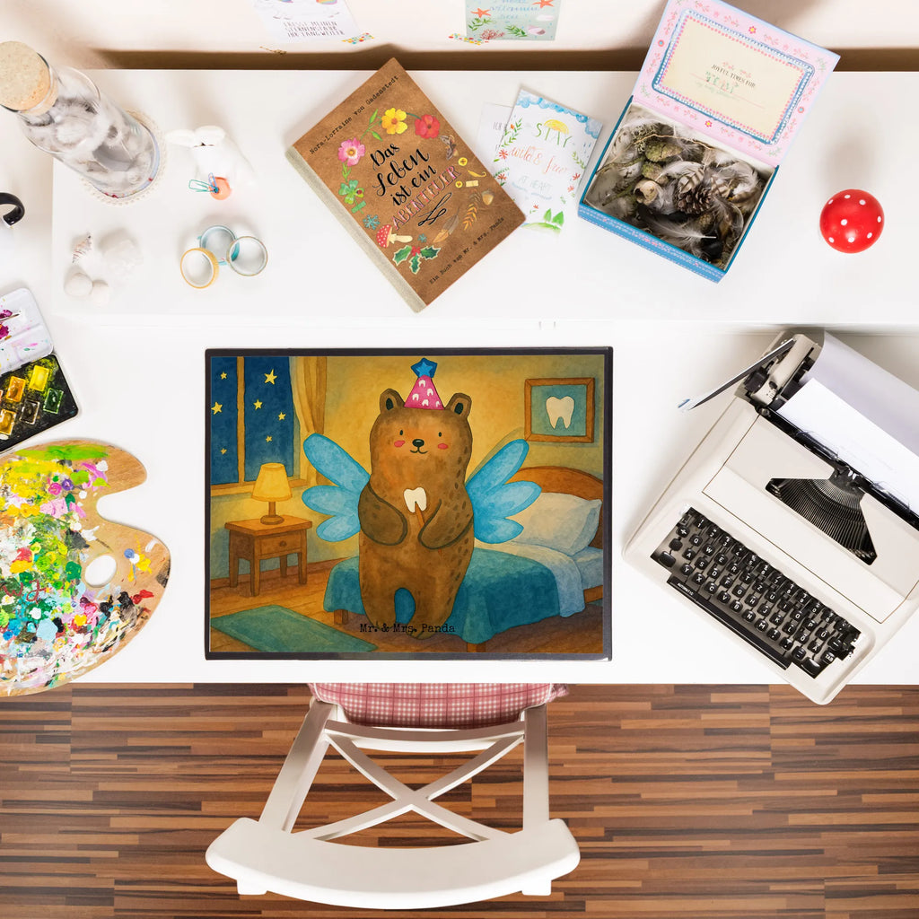 Podkładka na biurko niedźwiedź Wróżka zębów Design Schreibunterlage, Schreibtischauflage, Bürobedarf, Büroartikel, Schreibwaren, Schreibtisch Unterlagen, Schreibtischunterlage Groß, Bär, Teddy, Teddybär, Zahnfee, Fee, Milchzahn, Erster Zahn