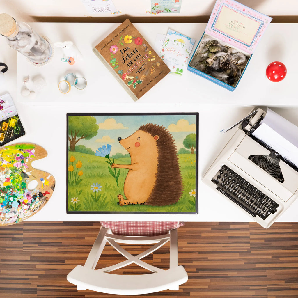 Schreibtischunterlage Igel Blumen Design Schreibtischunterlage Groß, Bürobedarf, Büroartikel, Schreibunterlage, Schreibtischauflage, Schreibtisch Unterlagen, Schreibwaren, Tiermotive, Gute Laune, lustige Sprüche, Tiere, Besuch, Genesungswünsche, Krankheit, Igel, Gute Besserung, krank, Krankenhaus