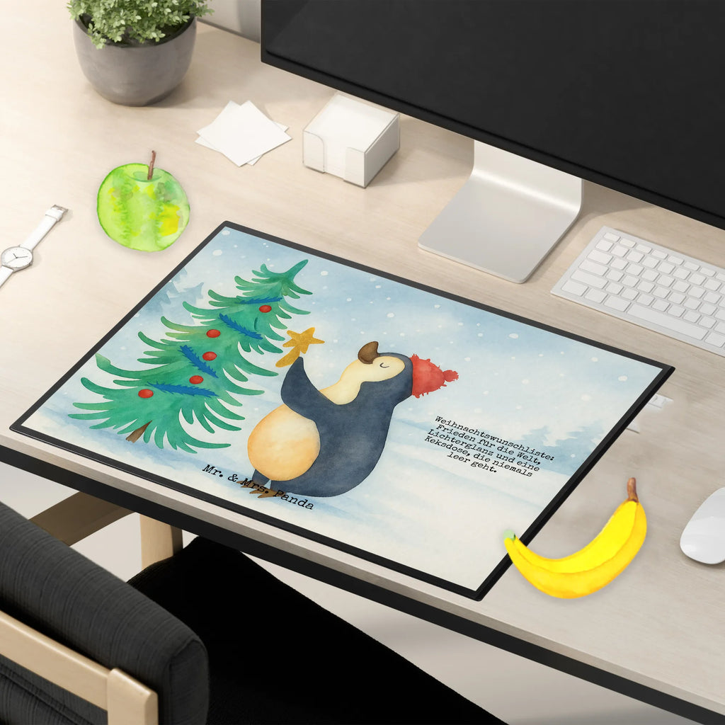 Podkładka na biurko Pingwin choinka Design Schreibunterlage, Schreibwaren, Schreibtischauflage, Schreibtisch Unterlagen, Büroartikel, Bürobedarf, Schreibtischunterlage Groß, Winter, Weihnachten, Weihnachtsdeko, Nikolaus, Advent, Heiligabend, Wintermotiv, Pinguin