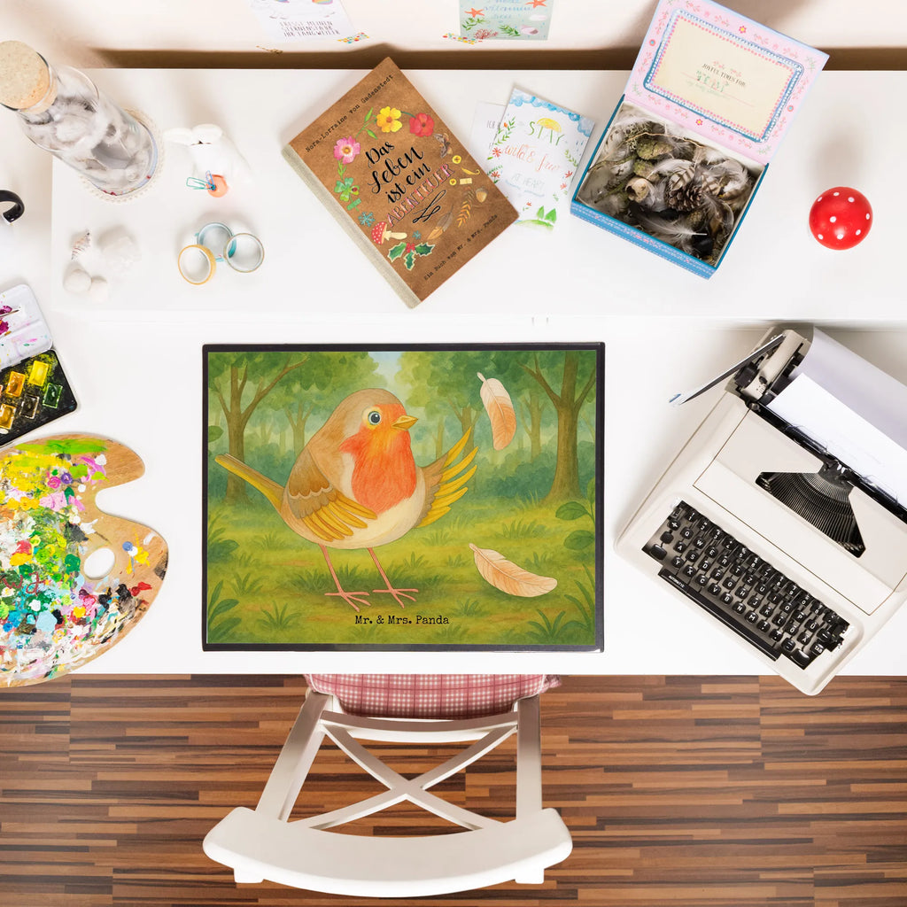 Podkładka na biurko rudzik Pióra Design Schreibtischunterlage Groß, Schreibwaren, Schreibtisch Unterlagen, Schreibtischauflage, Bürobedarf, Büroartikel, Schreibunterlage, Tiermotive, Gute Laune, lustige Sprüche, Tiere, Spruch Mut, fliegen, Motivationsbilder, Rotkehlchen, Motivation Sprüche, Spruch Motivation, Vogel, What if i fall