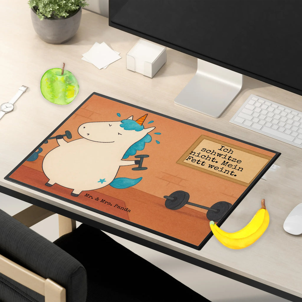 Podkładka na biurko jednorożec Fitness Design Schreibunterlage, Schreibtischauflage, Bürobedarf, Büroartikel, Schreibwaren, Schreibtisch Unterlagen, Schreibtischunterlage Groß, Einhorn, Einhörner, Einhorn Deko, Unicorn, Gym, Fitness, Fitnessstudio, Diät, Abnehmen, Sport, Pumpen, Geräte, Sixpack